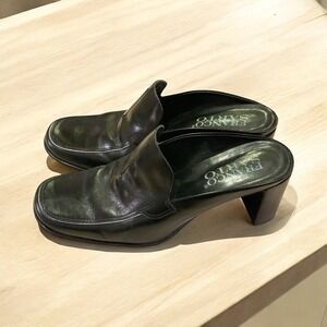 Franco Sarto Dark Leather Clogs